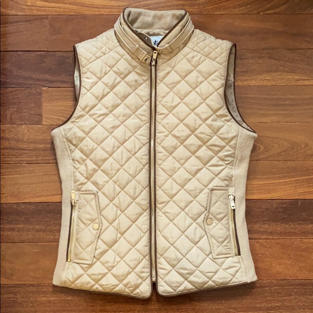 Quilted ribbed riding vest